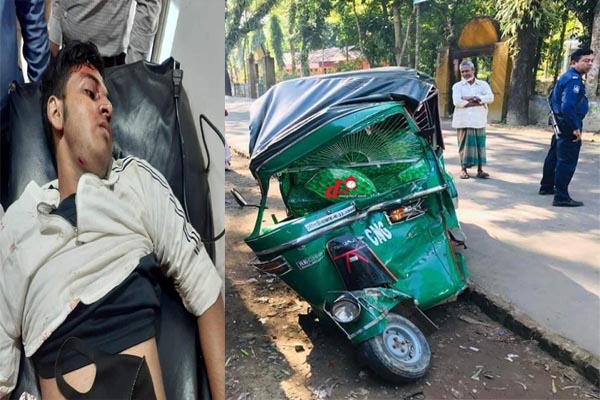 বিশ্বনাথে নিহত এইচএসসি পরীক্ষার্থী ফাহিম ও ভাঙ্গা অটোরিকশা